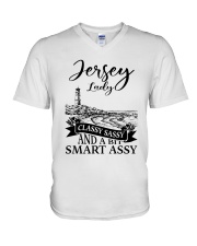 Jersey Lady Classy Sassy V-Neck T-Shirt tile