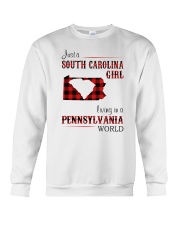 SOUTH CAROLINA GIRL LIVING IN PENNSYLVANIA WORLD Crewneck Sweatshirt thumbnail