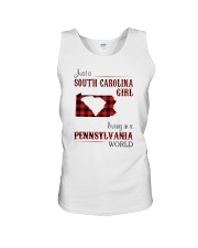 SOUTH CAROLINA GIRL LIVING IN PENNSYLVANIA WORLD Unisex Tank thumbnail