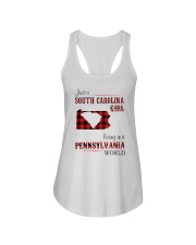 SOUTH CAROLINA GIRL LIVING IN PENNSYLVANIA WORLD Ladies Flowy Tank thumbnail