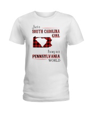 SOUTH CAROLINA GIRL LIVING IN PENNSYLVANIA WORLD Ladies T-Shirt thumbnail