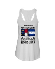 LIVE IN NORTH CAROLINA BEGAN IN HONDURAS Ladies Flowy Tank tile