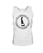 PENNSYLVANIA GIRL LIVING IN DELAWARE WORLD Unisex Tank thumbnail