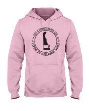 PENNSYLVANIA GIRL LIVING IN DELAWARE WORLD Hooded Sweatshirt thumbnail