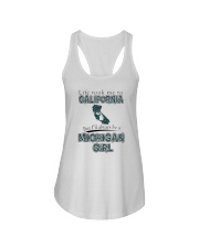 MICHIGAN GIRL LIFE TOOK TO CALIFORNIA Ladies Flowy Tank tile
