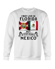 LIVE IN FLORIDA BEGAN IN MEXICO Crewneck Sweatshirt tile