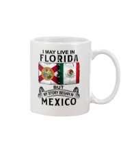 LIVE IN FLORIDA BEGAN IN MEXICO Mug tile