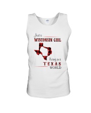 WISCONSIN GIRL LIVING IN TEXAS WORLD Unisex Tank thumbnail