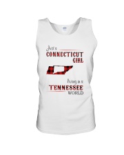 CONNECTICUT GIRL LIVING IN TENNESSEE WORLD Unisex Tank thumbnail