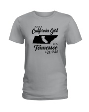 JUST A CALIFORNIA GIRL IN A TENNESSEE WORLD Ladies T-Shirt front