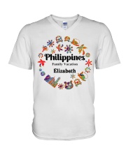 Philippines Family Vacation V-Neck T-Shirt tile