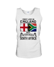 LIVE IN ENGLAND BEGAN IN SOUTH AFRICA Unisex Tank tile