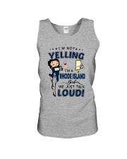 I'M A RHODE ISLAND GIRL WE JUST TALK LOUD Unisex Tank thumbnail
