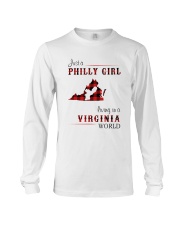 PHILLY GIRL LIVING IN VIRGINIA WORLD Long Sleeve Tee tile
