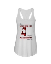 WISCONSIN GIRL LIVING IN MISSISSIPPI WORLD Ladies Flowy Tank thumbnail