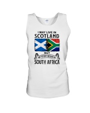 LIVE IN SCOTLAND BEGAN IN SOUTH AFRICA Unisex Tank tile