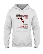 PENNSYLVANIA GIRL LIVING IN FLORIDA WORLD Hooded Sweatshirt tile