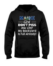 Maine Girl My Backyard Is Full Already Hooded Sweatshirt front