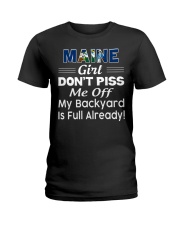 Maine Girl My Backyard Is Full Already Ladies T-Shirt tile