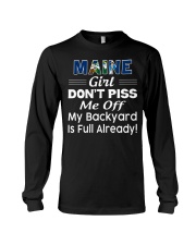 Maine Girl My Backyard Is Full Already Long Sleeve Tee tile