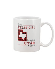 TEXAS GIRL LIVING IN UTAH WORLD Mug tile