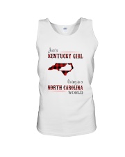 KENTUCKY GIRL LIVING IN NORTH CAROLINA WORLD Unisex Tank thumbnail