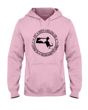 NORTH CAROLINA GIRL LIVING IN MASSACHUSETTS WORLD Hooded Sweatshirt front