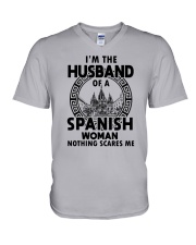 I'M THE HUSBAND OF A SPANISH WOMAN V-Neck T-Shirt thumbnail