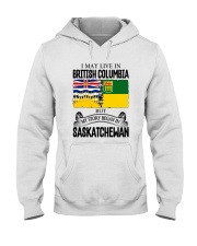 LIVE IN BC IN SASKATCHEWAN ROOT WOMEN Hooded Sweatshirt thumbnail