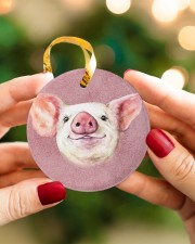 Pig Face Circle ornament - single (porcelain) aos-circle-ornament-single-porcelain-lifestyles-08