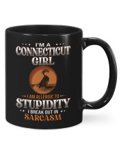 Connecticut Girl I'm Allergic To Stupidity Mugs tile