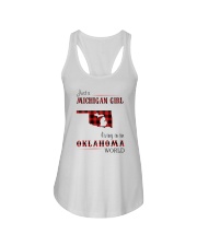 MICHIGAN GIRL LIVING IN OKLAHOMA WORLD Ladies Flowy Tank thumbnail