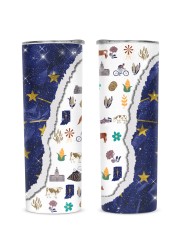 Indiana Flag And Symbols 20oz Glitter Tumbler front