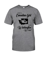 JUST A CANADIAN GIRL IN A WASHINGTON WORLD Classic T-Shirt thumbnail