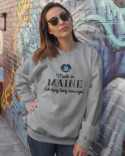 MADE IN MAINE A LONG LONG TIME AGO Crewneck Sweatshirt lifestyle-unisex-sweatshirt-front-3