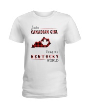 CANADIAN GIRL LIVING IN KENTUCKY WORLD Ladies T-Shirt thumbnail