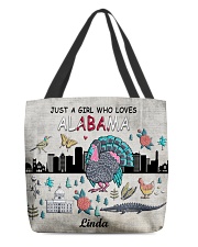 Custom Name Just A Girl Who Loves Alabama All-over Tote front