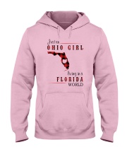 OHIO GIRL LIVING IN FLORIDA WORLD Hooded Sweatshirt tile