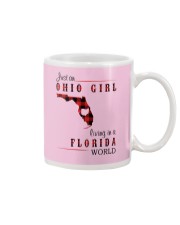 OHIO GIRL LIVING IN FLORIDA WORLD Mug tile
