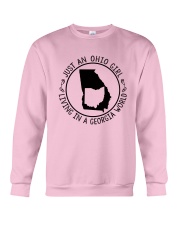 OHIO GIRL LIVING IN GEORGIA WORLD Crewneck Sweatshirt thumbnail
