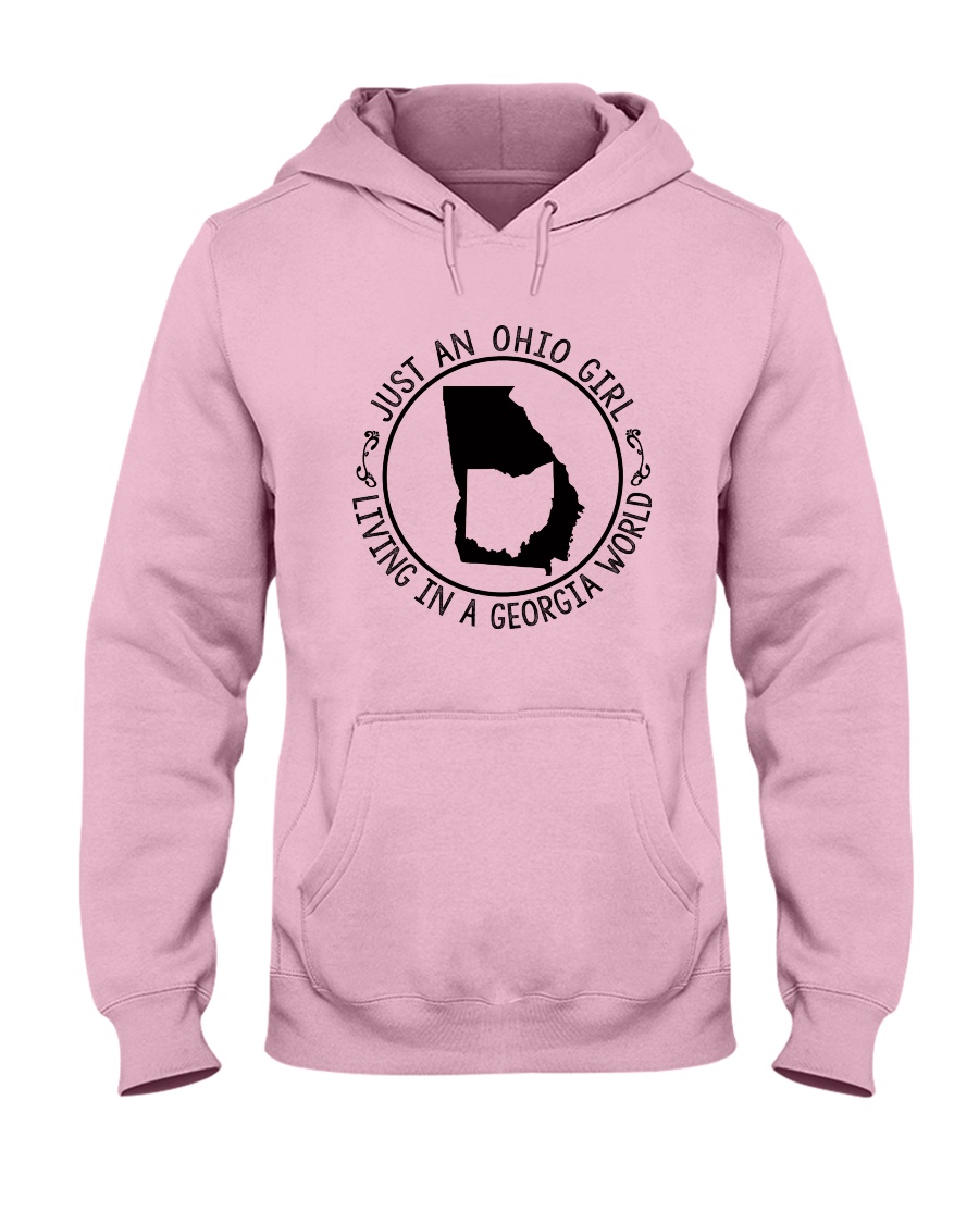 OHIO GIRL LIVING IN GEORGIA WORLD Hooded Sweatshirt
