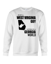JUST A WV GUY LIVING IN GEORGIA WORLD Crewneck Sweatshirt thumbnail