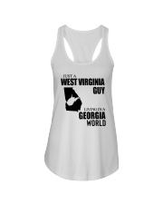 JUST A WV GUY LIVING IN GEORGIA WORLD Ladies Flowy Tank thumbnail