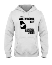 JUST A WV GUY LIVING IN GEORGIA WORLD Hooded Sweatshirt thumbnail
