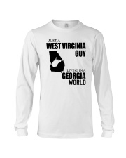 JUST A WV GUY LIVING IN GEORGIA WORLD Long Sleeve Tee thumbnail