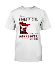 GEORGIA GIRL LIVING IN MINNESOTA WORLD Classic T-Shirt front