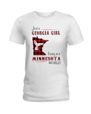 GEORGIA GIRL LIVING IN MINNESOTA WORLD Ladies T-Shirt thumbnail