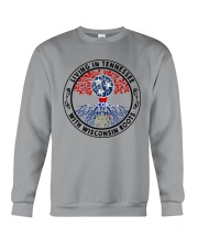 LIVING IN TENNESSEE WITH WISCONSIN ROOTS Crewneck Sweatshirt thumbnail