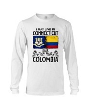 LIVE IN CONNECTICUT BEGAN IN COLOMBIA Long Sleeve Tee tile