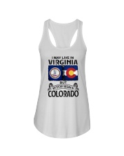 LIVE IN VIRGINIA BUT MY STORY BEGAN IN COLORADO Ladies Flowy Tank tile
